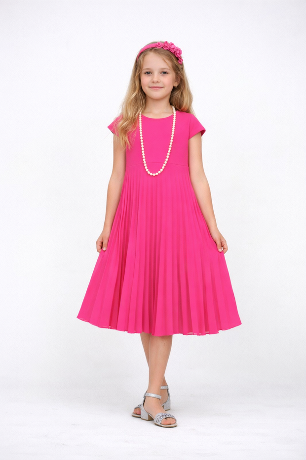 Плиссированное платье для торжеств