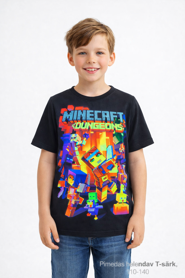 Светящаяся футболка Minecraft