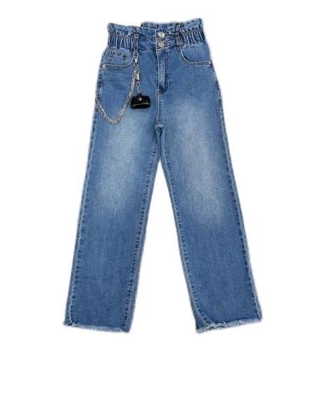High-Waisted Denim Jeans