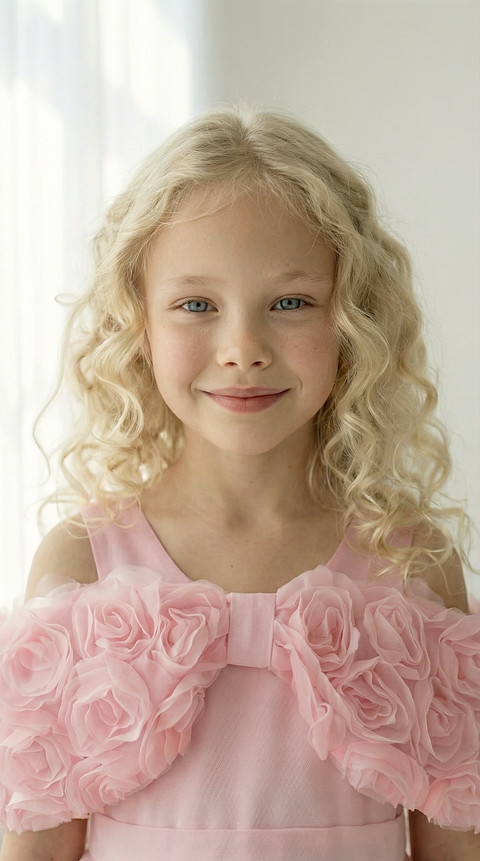 Розовое тюлевое платье с цветами - image 4