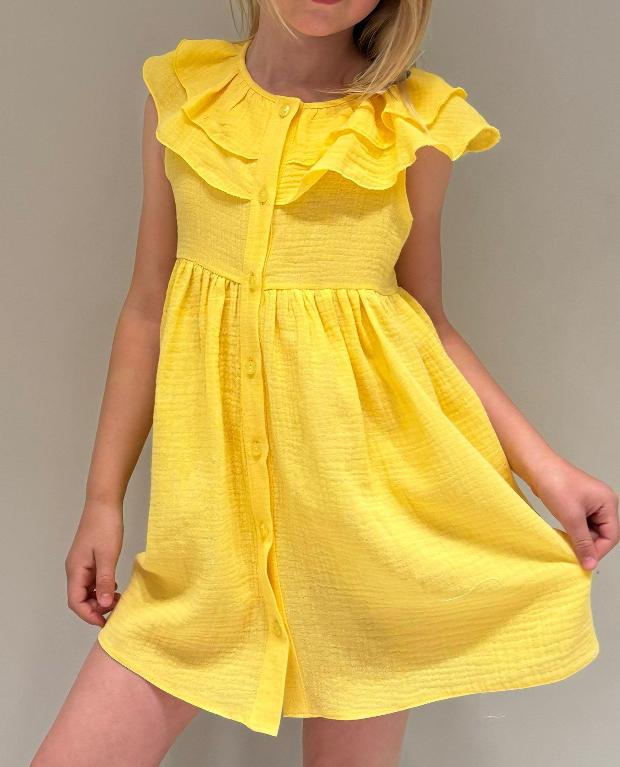 Ruffled Muslin Dress