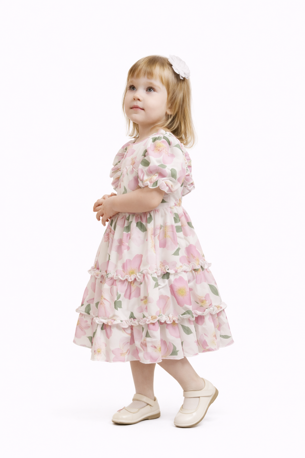 Нежное шифоновое платье с цветами