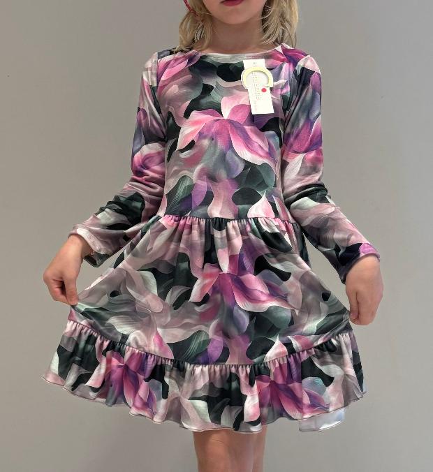 Велюровое платье с цветами - image 2