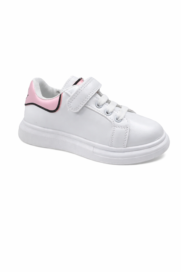 Girls' White Casual Sneakers