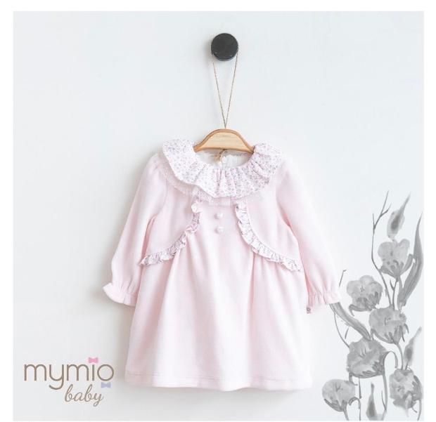 Платье с кружевным воротником для малышки