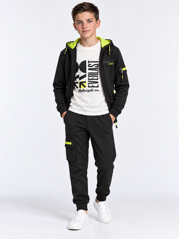 Stylish Black Tracksuit Set