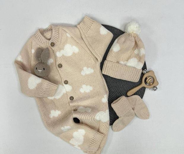 Детский вязаный комплект "Облака" - image 3