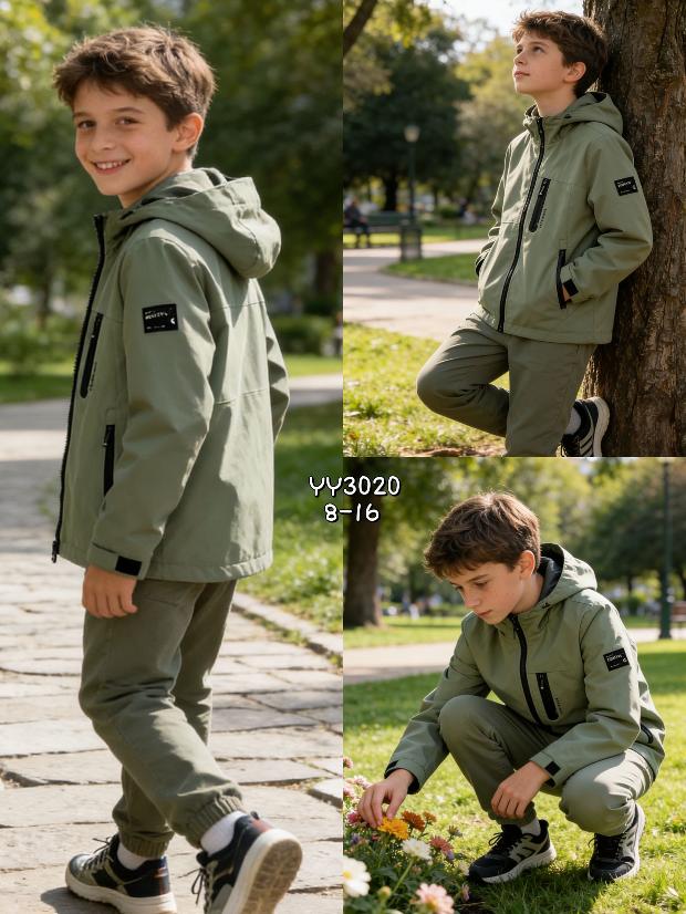 Детская оливковая куртка