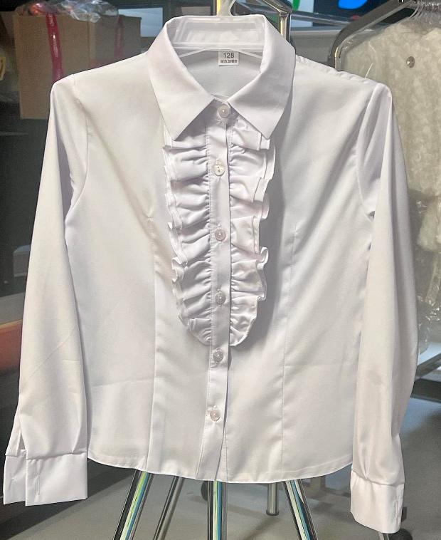 Girls' Ruffle Front Blouse