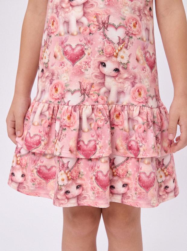 Pink Floral Unicorn Dress - image 3