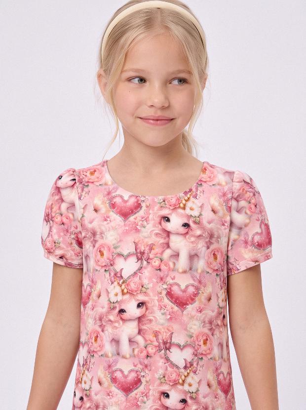 Pink Floral Unicorn Dress - image 2