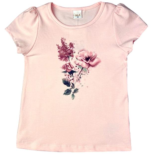 Нежная футболка для девочки с цветами - image 2