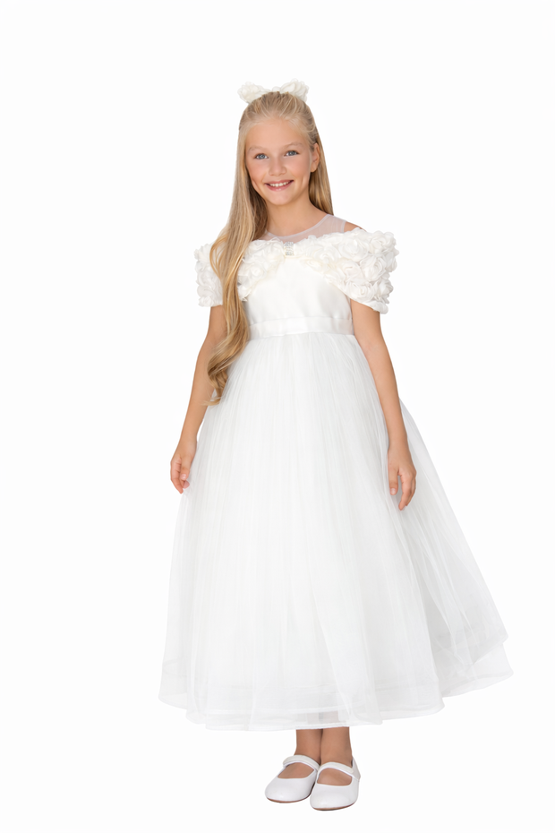 Белоснежное тюлевое платье