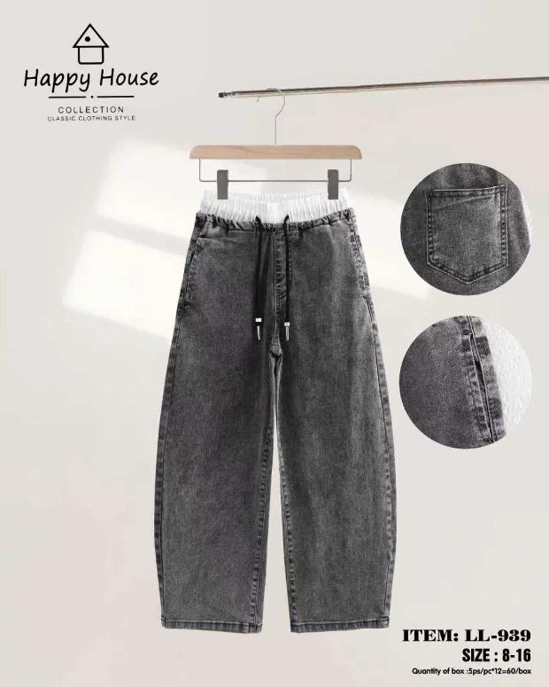 Grey Wide Leg Jeans - image 3