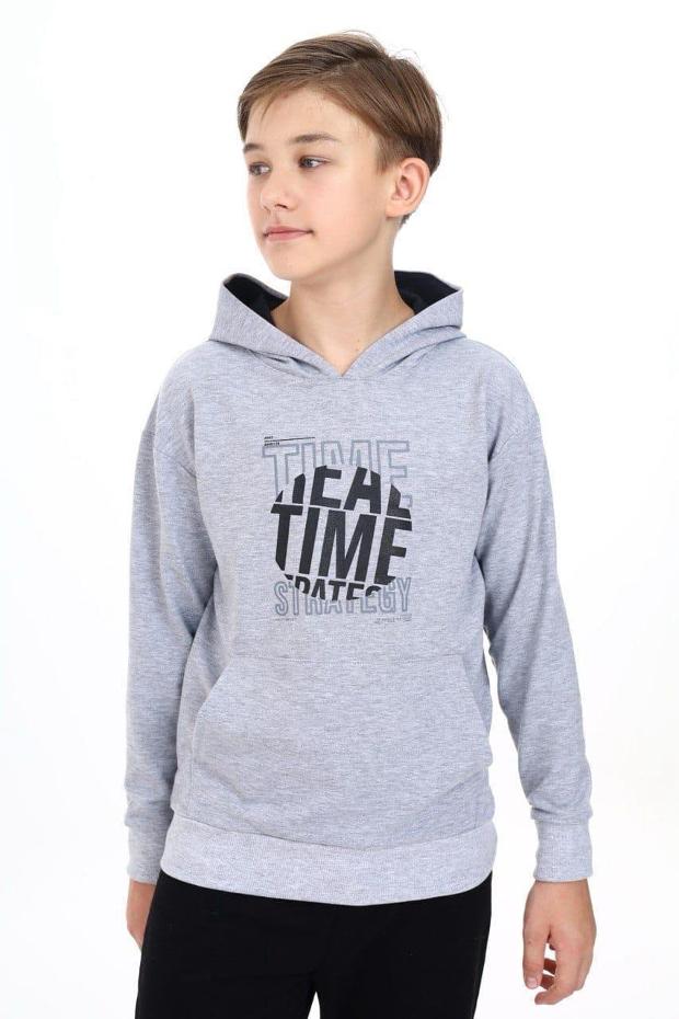 Gray Graphic Hoodie