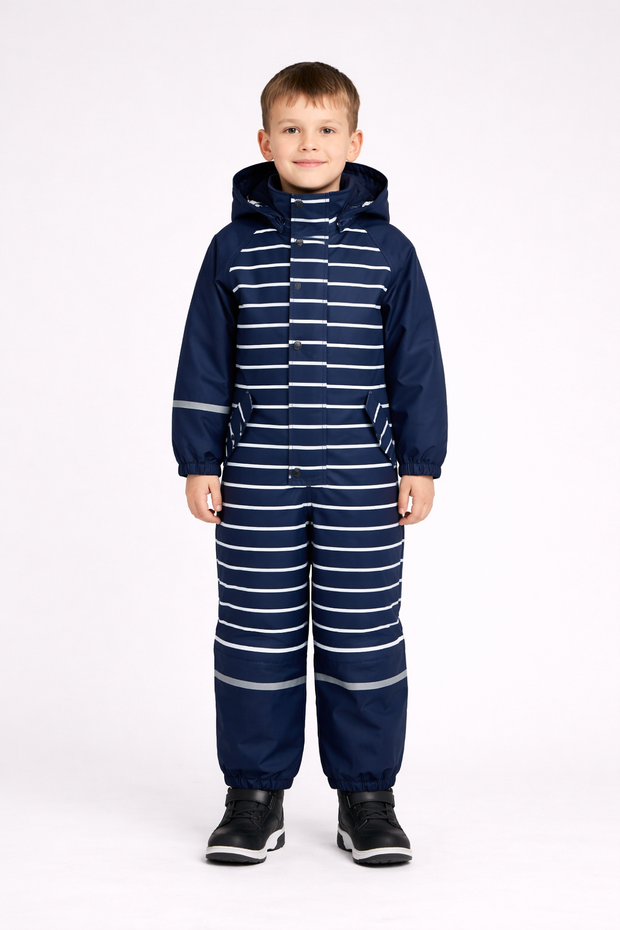 Полосатый дождевой комбинезон