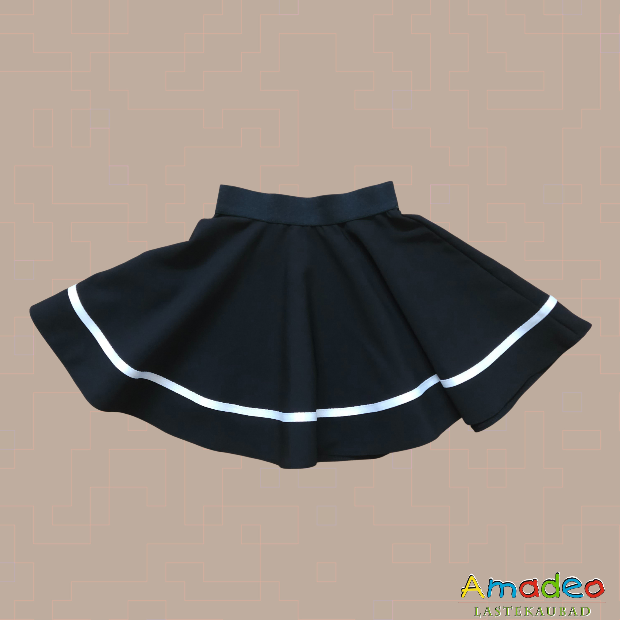 Черная юбка с белой отделкой - image 2