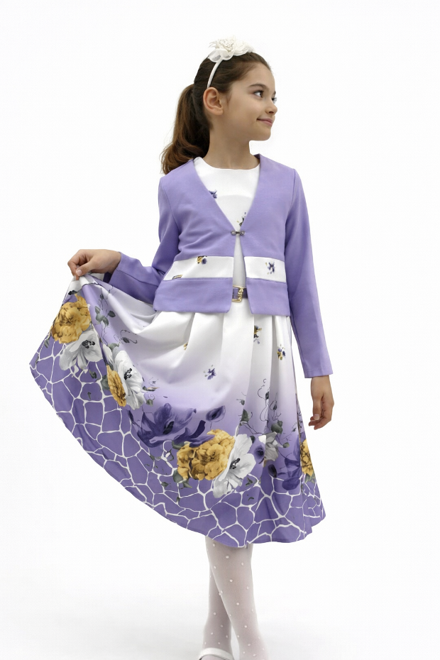 Girls' Dress and Bolero Set